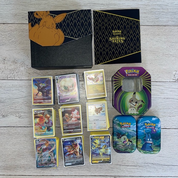 Pokemon Other - 650 Pokémon cards with 260 game cards and Eevee box and tins! Total = 910 cards
